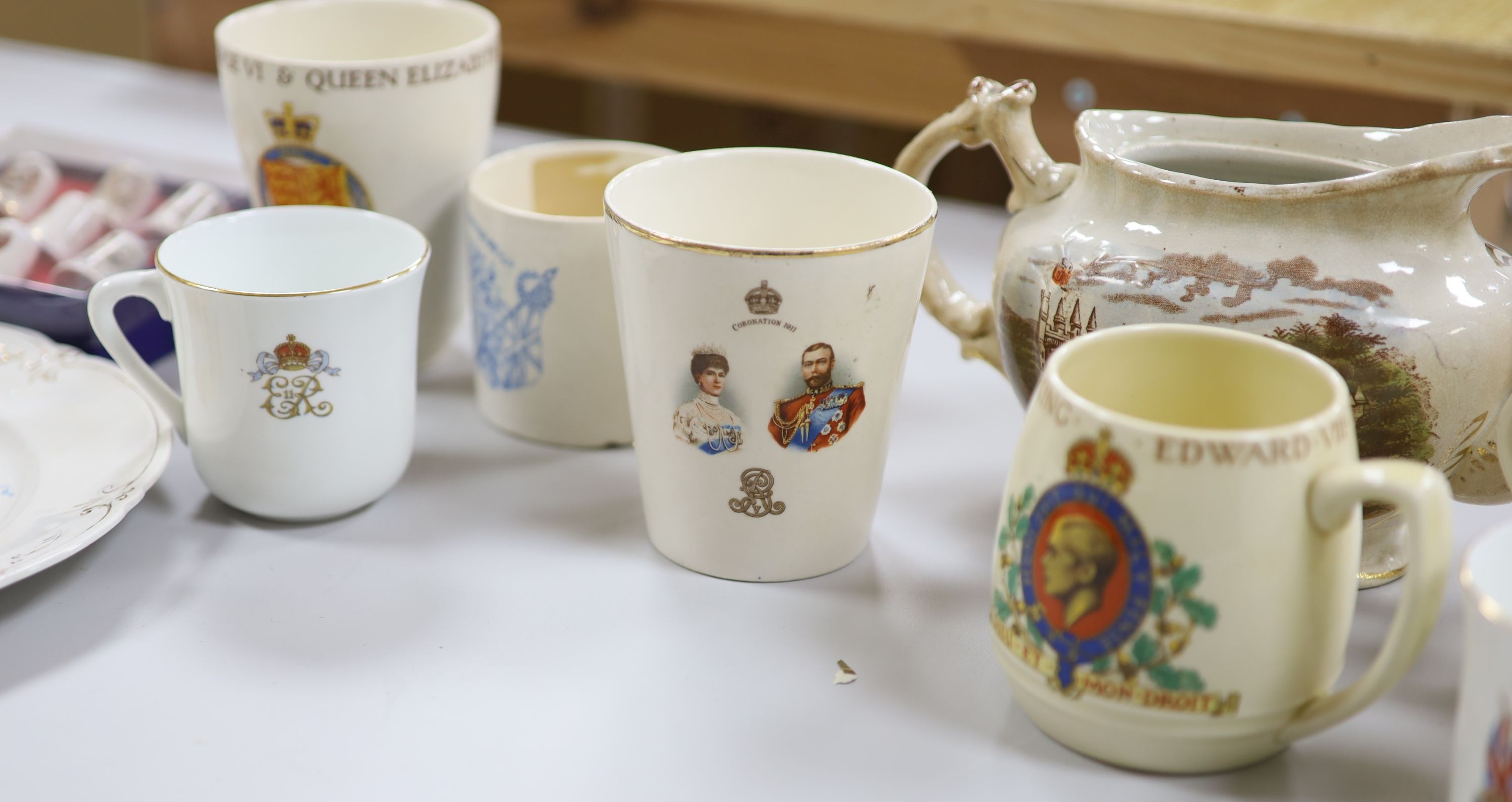 Two boxes of Victoria to Elizabeth II Royal commemorative ceramics